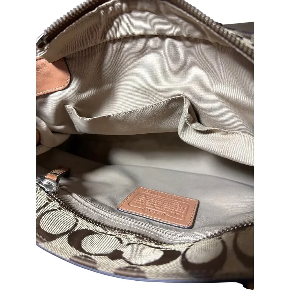 Coach Hamptons Signature Canvas Carryall F13065 signature C brown tan vintage